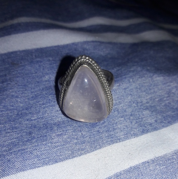 Jewelry - 925 silver vintage Quartz silver boho ring